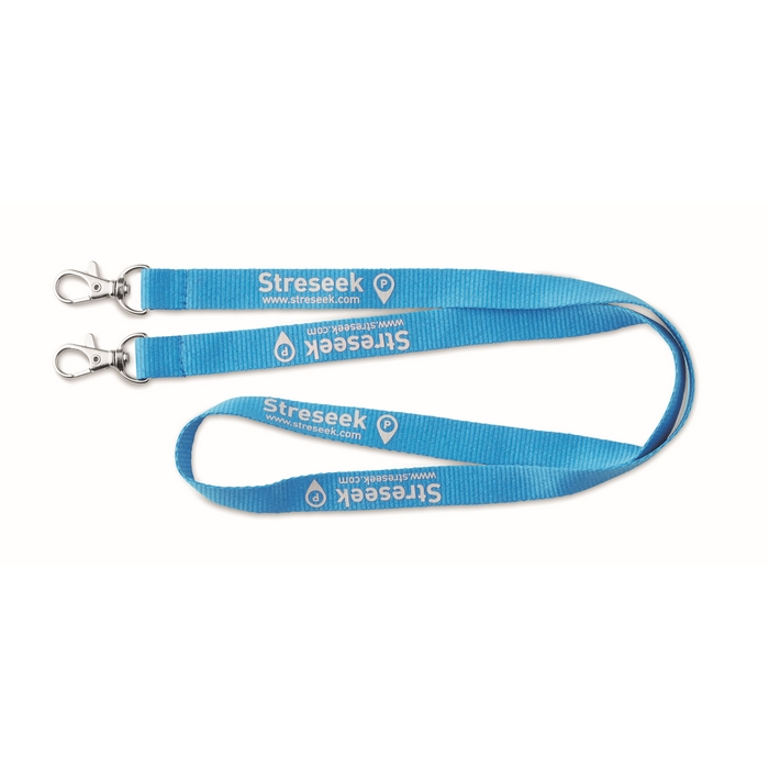 Lanyard personalizado con dos mosquetones